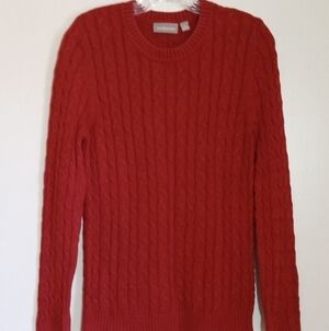 Croft & Barrow crew neck cable knit sweater women's size medium GUC